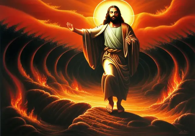 Jesus descending into Hell